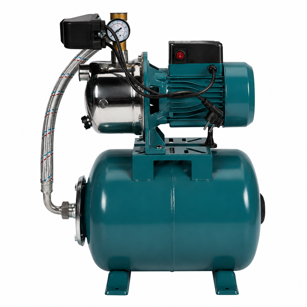Hidrofor FERMAX 1.5 kW, debit maxim 3000l/h, inaltime maxima de pompare 53m, corp pompa Inox, capacitate vas expansiune 24 litri
