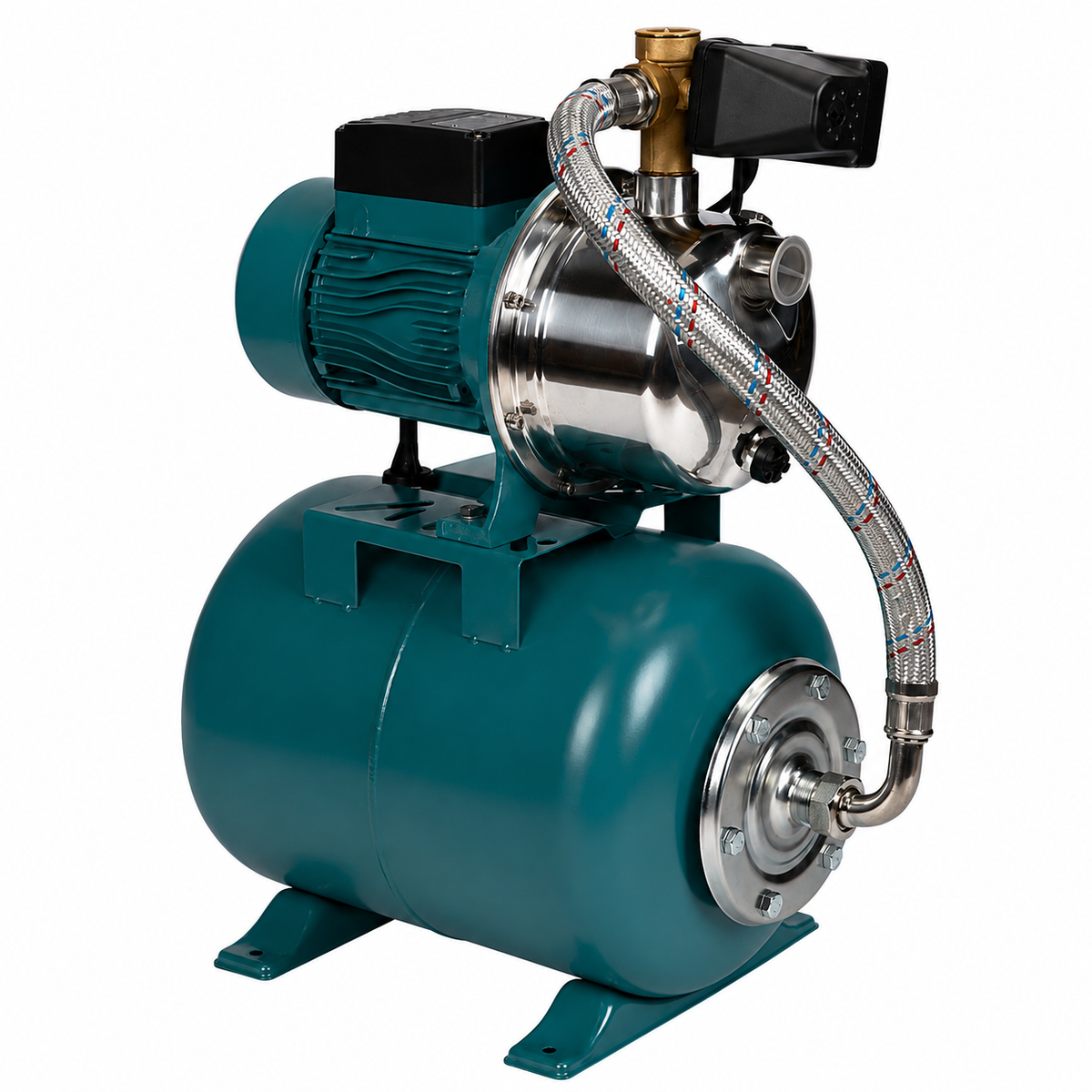 Hidrofor FERMAX 1.5 kW, debit maxim 3000l/h, inaltime maxima de pompare 53m, corp pompa Inox, capacitate vas expansiune 24 litri