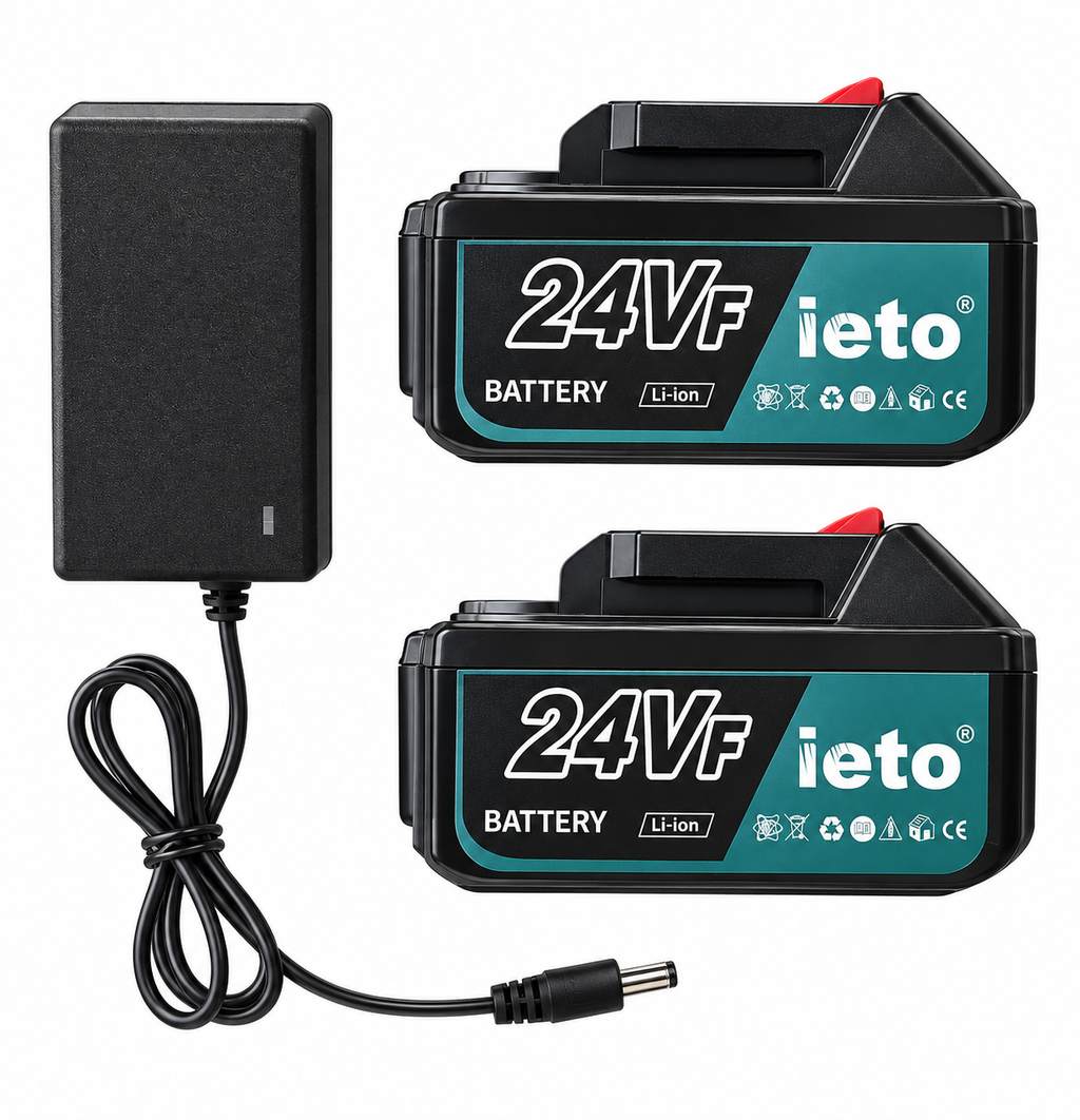 Suflantă electrică IETO cu 2 acumulatori și încărcător – 6 trepte de viteză