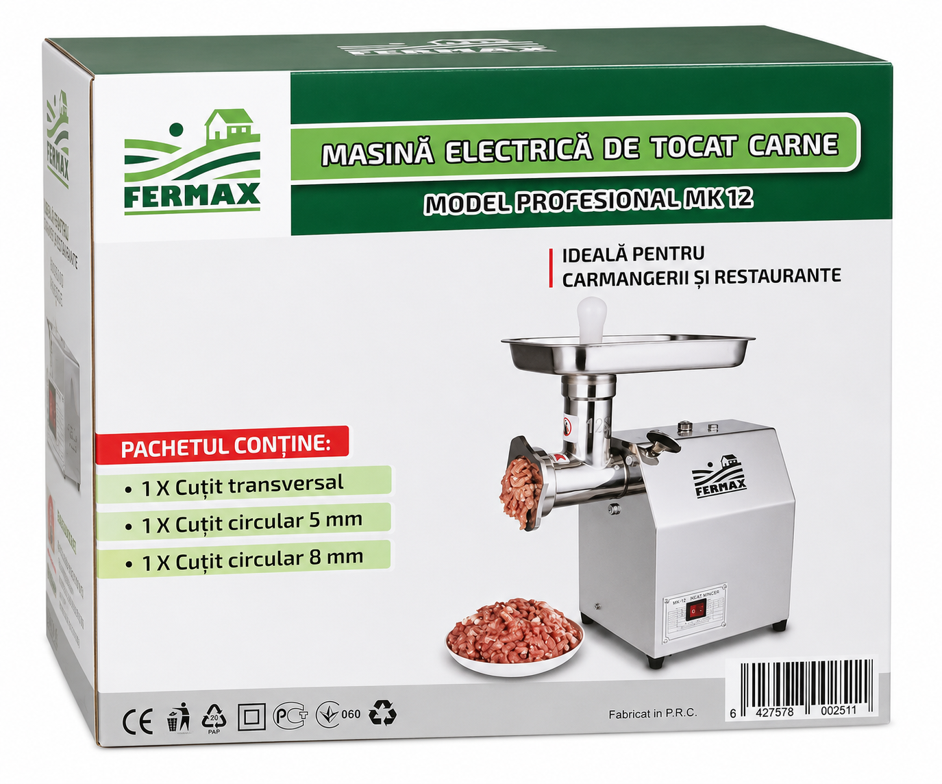 Mașină electrică de tocat carne FERMAX MK-12 – 1500 W
