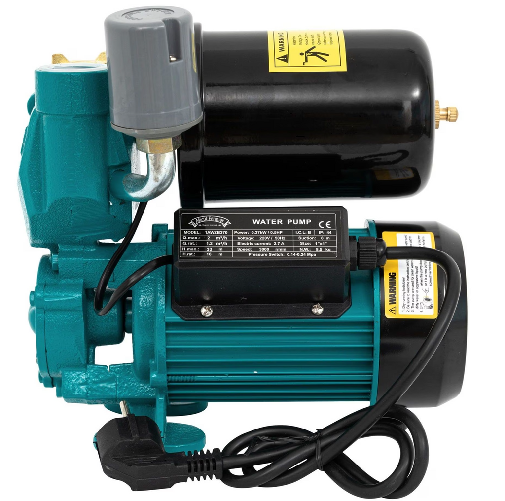 Mini hidrofor FERMAX PW370A, 0.37 kW, 2 m³/h, inaltime de refulare 33 m, vas 2 L